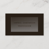 Carte De Visite Noir moderne chic transparent verre professionnel (Devant)
