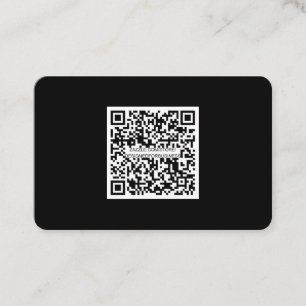 Carte De Visite Noir moderne code QR-Médias professionnels-sociaux
