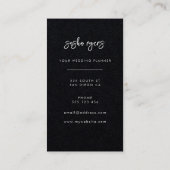 Carte De Visite Noir moderne contemporain (Dos)