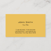 Carte De Visite Noir moderne de monogramme et rayures d'or (Dos)