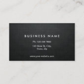 Carte De Visite Noir moderne élégant professionnel de monogramme (Dos)