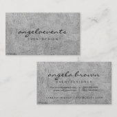 Carte De Visite Noir moderne et blanc (Devant / Derrière)