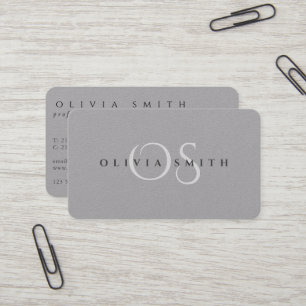 Carte De Visite Noir moderne et gris de qualité supérieure QR