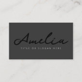 Carte De Visite Noir moderne médias sociaux professionnels (Devant)