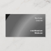 Carte De Visite Noir Moderne Moderne Moderne Ombré (Dos)
