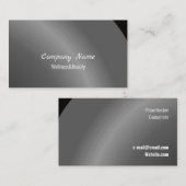 Carte De Visite Noir Moderne Moderne Moderne Ombré (Devant / Derrière)