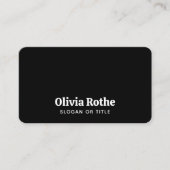 Carte De Visite Noir moderne professionnel (Devant)