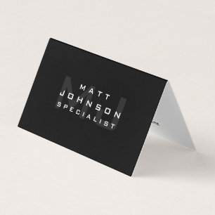 Carte de visite noir moderne professionnel