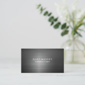 Carte de visite noir moderne professionnel en (Debout devant)