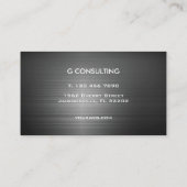 Carte de visite noir moderne professionnel en (Dos)