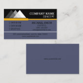 Carte De Visite Noir moderne professionnel et indépendance (Devant / Derrière)