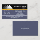 Carte De Visite Noir moderne professionnel et indépendance (Devant / Derrière)