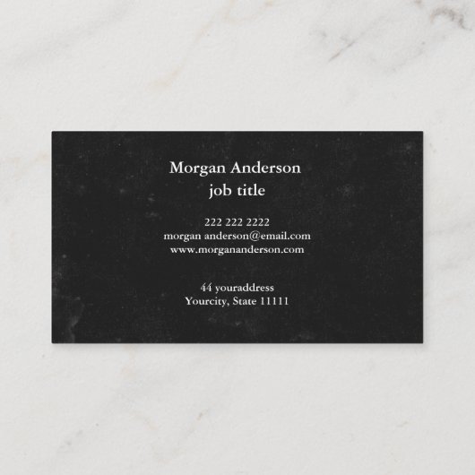 Carte De Visite Noir moderne professionnel QR Code Logo d'entrepri (Dos)