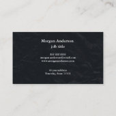 Carte De Visite Noir moderne professionnel QR Code Logo d'entrepri (Dos)