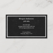 Carte De Visite Noir moderne professionnel QR Code Logo d'entrepri (Dos)