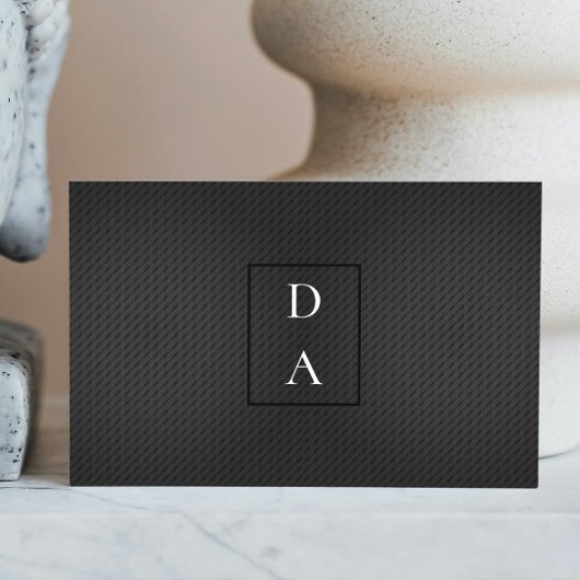 Carte De Visite Noir moderne Professionnel Style Gras