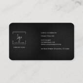 Carte De Visite Noir moderne Professionnel Style Gras (Dos)