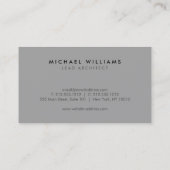 Carte de visite noir moderne simple Gold Circle (Dos)