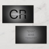 Carte de visite noir monographique gris (Devant / Derrière)