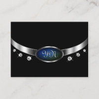 Noir noble et Argent Amulet Bleu Marbre Vert