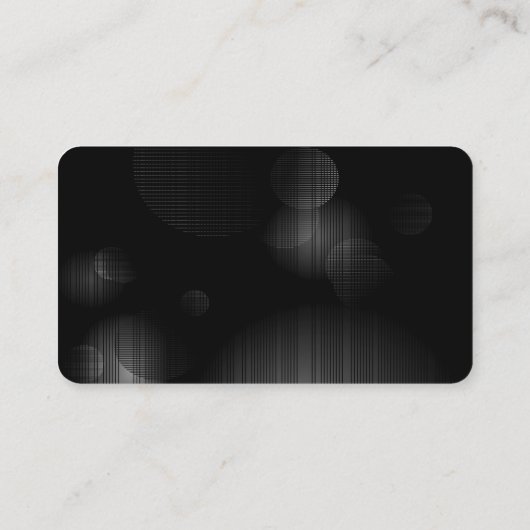 Carte De Visite Noir noir brillant (Dos)