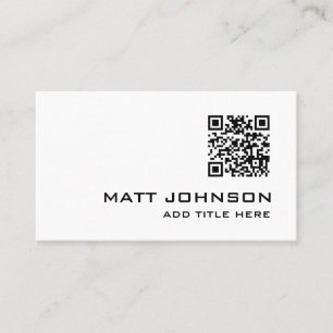 Carte de visite noir noir professionnel QR Code