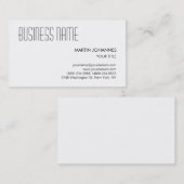 Carte de visite noir noir professionnel tendance (Devant / Derrière)