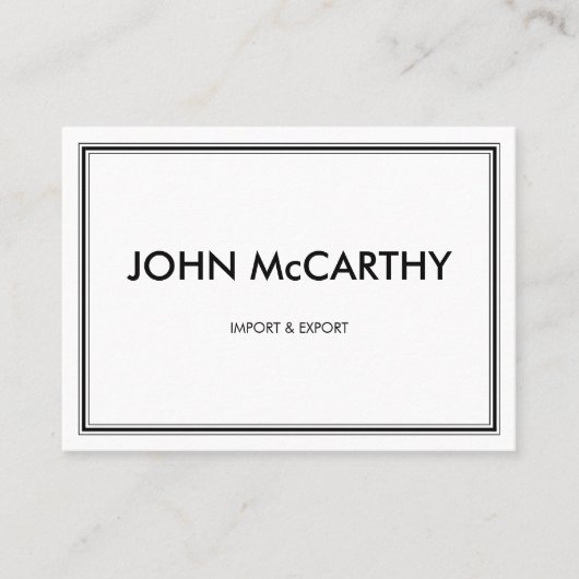 Carte De Visite Noir noir professionnel trois bandes (Devant)