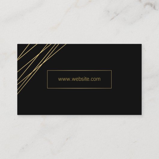 Carte De Visite Noir Or (Dos)