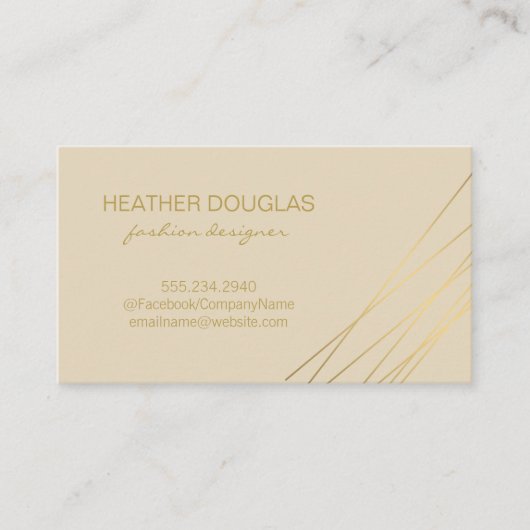 Carte De Visite Noir Or (Devant)