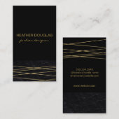 Carte De Visite Noir Or | Ardoise (Devant / Derrière)