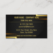 Carte de visite noir or personnalisé avec logo (Devant)