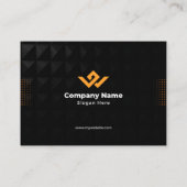 Carte de visite noir orange (Dos)