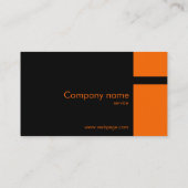 Carte de visite noir orange personnalisé (Dos)