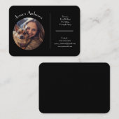 Carte de visite Noir Personnalisable Pour Animaux  (Devant / Derrière)