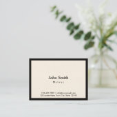 Carte de visite noir potelé de conducteur de (Debout devant)