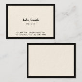 Carte de visite noir potelé de conducteur de (Devant / Derrière)