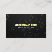 Carte de visite noir pour artiste musical, musicie (Dos)