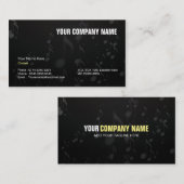 Carte de visite noir pour artiste musical, musicie (Devant / Derrière)