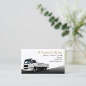 Carte de visite noir pour camion de fret (Debout devant)