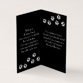 Carte de visite noir pour la restauration (Intérieur)