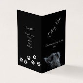 Carte de visite noir pour la restauration (Extérieur)