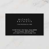 Carte De Visite Noir professionnel (Devant)