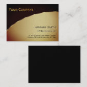 Carte De Visite Noir professionnel Argent Métal Moderne Élégant (Devant / Derrière)