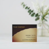 Carte De Visite Noir professionnel Argent Métal Moderne Élégant (Debout devant)