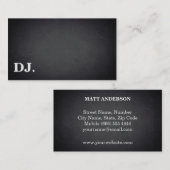 Carte De Visite Noir professionnel de cool de caractères gras de (Devant / Derrière)