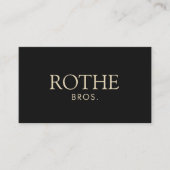 Carte De Visite Noir professionnel élégant classique (Devant)