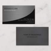 Carte De Visite Noir professionnel en métal de fibre de carbone (Devant / Derrière)