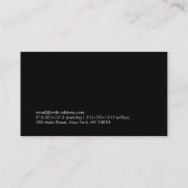 CARTE DE VISITE NOIR PROFESSIONNEL MODERNE (Dos)
