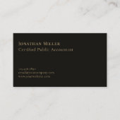 Carte De Visite Noir professionnel moderne (Devant)